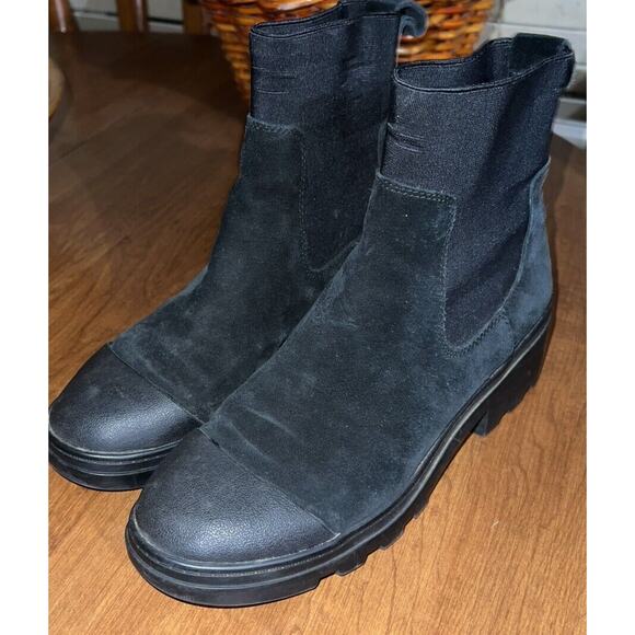Eileen Fisher Teddy Tumbled Nubuck Bootie-Size 8.5 - Picture 1 of 7